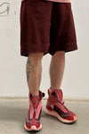 BORIS BIDJAN SABERI Plant-dyed drawstring shorts P21 F1506F-W